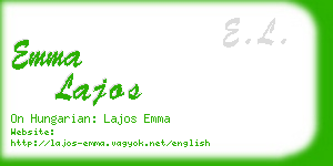 emma lajos business card
